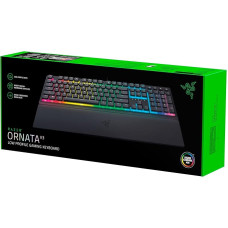 Razer Ornata V3 Flat Mecha Membrane Keyboard with Chroma RGB (Flat Keys, Mecha Membrane Switches, Magnetic Soft Touch Wrist Rest) IT Layout | Black