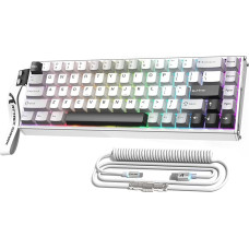 ATTACK SHARK X68MAX HE Full Aluminium CNC 8KHz Rapid Trigger Keyboard, 0.005 mm RT Accuracy, Wired RGB Gaming Keyboard with Magnetic Switch, Snap Tap, C01 Ultra Cable, PC/Mac, Starlight White