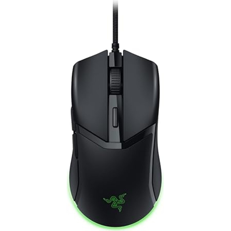 Razer Cobra Lightweight Wired Gaming Mouse with Chroma RGB (Featherweight 57g, 3. põlvkonna optilised hiire lülitid, Chroma valgustus koos alumise valgustusega, täpne sensori reguleerimine) Must