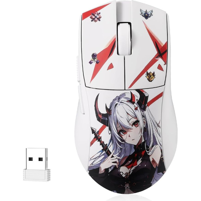 Redragon M916AK-PRO 3-Mode Wireless Gaming Mouse, 49G Ultralight 26K DPI Mouse with Ergonomic Handle, Fully Programmable Buttons, Software Supports DIY Shortcut Keys and DPI