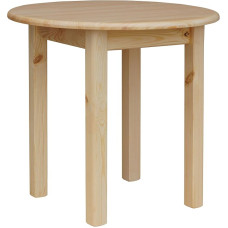 k koma Round Solid Pine Wood Table - Timeless Design, Painted Pine (Diameter 50 cm)