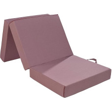 Traumnacht Deluxe Guest Mattress with High-Quality Viscose Pad, 75 x 195 cm, Pink