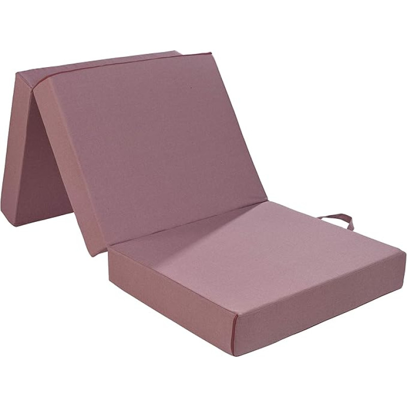 Traumnacht Deluxe Guest Mattress with High-Quality Viscose Pad, 75 x 195 cm, Pink