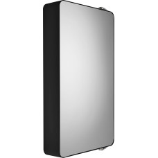 Croydex Arun Bathroom Cabinet with Mirror Door and 3 Interior Compartments - 632mm H x 350mm W - Matt Black