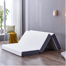 Inofia Tri-Fold Memory Foam Mattress, Small Double Bed 15cm, Guest Folding Mattress with Washable Cover, Foldable in 3 Sizes, Bed in a Box, 100 Night Home Trial (120 x 190 x 15 cm)