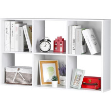 PACHIRA E-Commerce Cube Storage Organiser Bookcase Square Storage Cabinet Display Cabinet Cube Shelves Compartments 6 Cube Organizer White