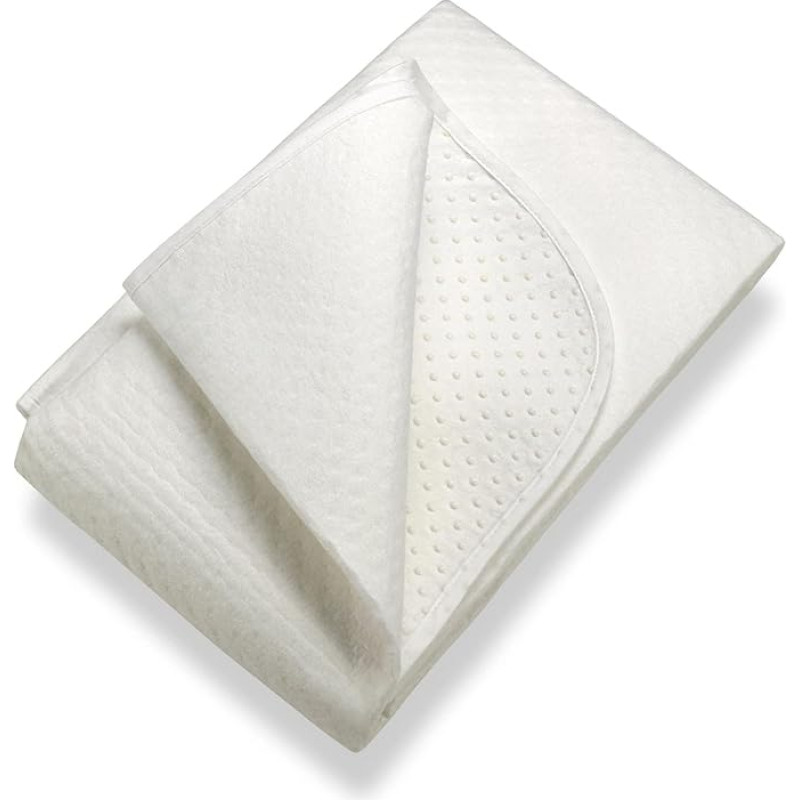 SETEX N450 Mattress Underlay with Grip Pads, Classic Design, White, Polyester, white, 160 x 200 cm