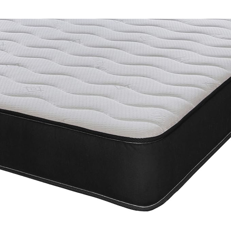 eXtreme comfort ltd Hybrid Cooltouch Mattress 75cm x 190cm Memory Foam and Spiral Spring Plush Feel Cooltouch Plus Sleep Surface 18cm Deep Black