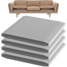 LIROPAU Sofa Protector and Sponge Sofa Support Pad, 50x50x5cm Sofa Repair Foam, Sofa Cushion Support, High Density Sag Repair Replacement, Repair for Saggy Pillows, Grey (4)
