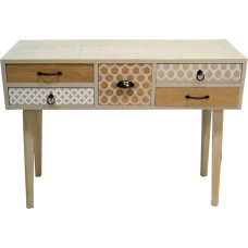 DRW Entrance Table with 5 Drawers Natural Wood 110 x 35 x 80 cm Colourful Standard