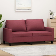 LAPOOH 359169 2-Seater Sofa Wine Red 140 cm Fabric, Sofas & Couches, Sofa Living Room, Sofa for Teenager's Room, Relax Sofa, Sofa for Bedroom, Upholstered Sofa
