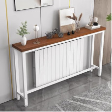 JYBNBBE Console Table for Living Room, Sofa, Back Wall, Shelf Table, Console, Sofa Table, Console Table, Modern Narrow Console Table, Entrance Table with Shelves, White, 100 x 20 x 90 cm