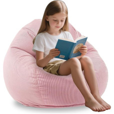 LPMOERA Bean Bag Chair for Adult/Teens with Memory Foam Filling, Bean Bag Sofa with Handle, Ultra Soft Washable Corduroy Fabric, Lazy Sofa for Living Room, Bedroom, College Dorm,