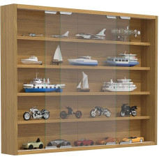 VCM Agisa L Hanging Glass Display Cabinet with Tempered Safety Glass Dimensions Approx. H 60 x W 77 x D 10 cm Modern and Space-Saving Glass Display Cabinet