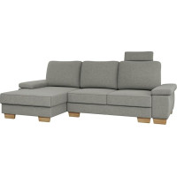 Mirjan24 Chivas I Corner Sofa with Adjustable Armrests, Corner Couch with Bed Box and Sleep Function, L-Shape Couch, Couch Set, Living Landscape (Barrel 83, Side: Left - LC-2R)