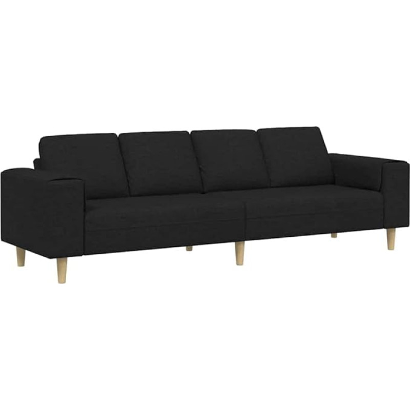 SKM Sofa Set Schwarz Stoff,Möbel,Sofas,Schwarz,39.4 kg,3335083