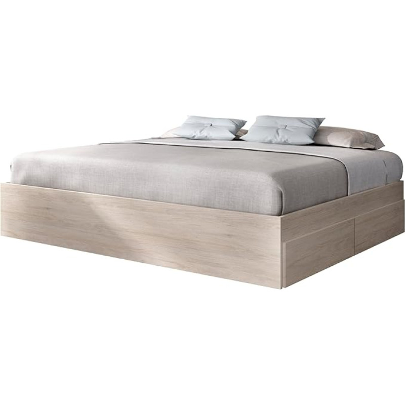 DEKIT GRUPO RIMOBEL Trundle, Melamine, Natural, 39 x 148.6 x 194.8