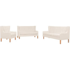 Willood 3-Piece Sofa Set Fabric Cream White