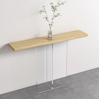 Snowflyk Sofa Back Shelf, Table, Console, Sofa Table, Narrow Entrance Table, Solid Wood Desk, Modern Decorative Style (A 3, 120 x 30 x 80 cm)