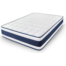 Cama express Tresor Memory Foam Mattress Balanced Adaptability Reversible Winter Summer White and Blue 105 x 200 cm
