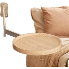 Wandmontierter runder Klapptisch, 180° drehbar, klein, platzsparend, kompakt, Nachttisch, Tablett für Zuhause, Küche, Schlafzimmer, 28 x 28 cm