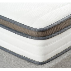 Z-hom 25cm Double Spring Mattress, Breathable Mattress, Medium Firm with Soft Fabric, Fire Resistant Barrier, Skin-Friendly, Durable, Double Bed (Double 135 x 190 x 25 cm)