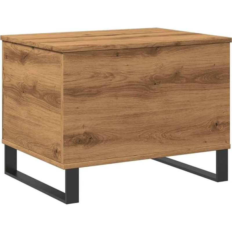 vidaXL Coffee Table, Side Table with Storage Space, Coffee Table for Living Room, Sofa Table, Tea Table, Modern, Artisan Oak Wood Material