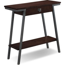 Leick Empiria Modern Industrial 2 Drawers Hall Console - Walnut