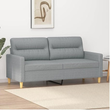 LAPOOH 359235 2-Seater Sofa Light Grey 140 cm Fabric, Sofas & Couches, Sofa Living Room, Sofa for Teenager's Room, Relax Sofa, Sofa for Bedroom, Upholstered Sofa