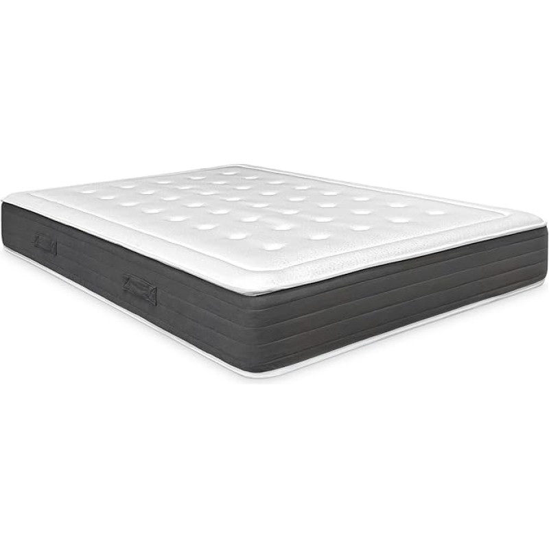 Somnia Descanso - Crete Viscoelastic Mattress | Firmness and Comfort | Height 24 cm | Multilayer, Antibacterial, Anti-Dust Mite and Hypoallergenic | 90 x 200 cm