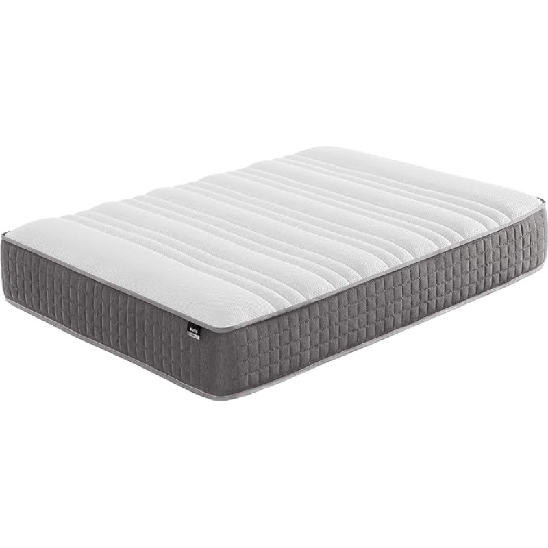 Veggie Mattress Bliss Foam Mattress, White, Light Grey, Single