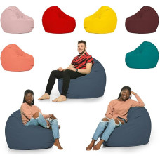 ZainBag,de Seat Cushion Outdoor Seat Cushion Children XL 110 cm Diameter Armchair XXL Bean Bag XXL Fluffy XXL Cushion Giant Bean Bag 145 cm Diameter (Anthracite, 110 cm Diameter)
