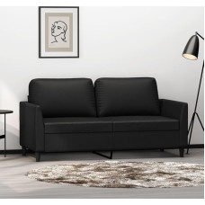 ZEYUAN 359333 2-Seater Sofa Black 140 cm Faux Leather, Sofas & Couches, Sofa Living Room, Sofa for Teenager's Room, Relax Sofa, Sofa for Bedroom, Upholstered Sofa