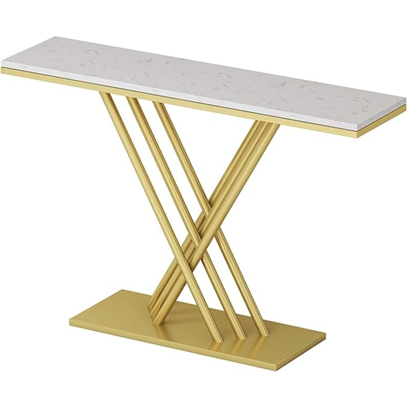 Axdwfd Kitchen Tables, Golden Marble Console Table, Simple Living Room Sofa Table, Balcony Storage Table, Home Decoration Set, Tablet Holder