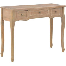 ZEYUAN Dressing Console Table with 3 Drawers Brown, Console Table, Chest of Drawers, Side Table, Living Room Table, Side Shelf, Media Console, Side Table