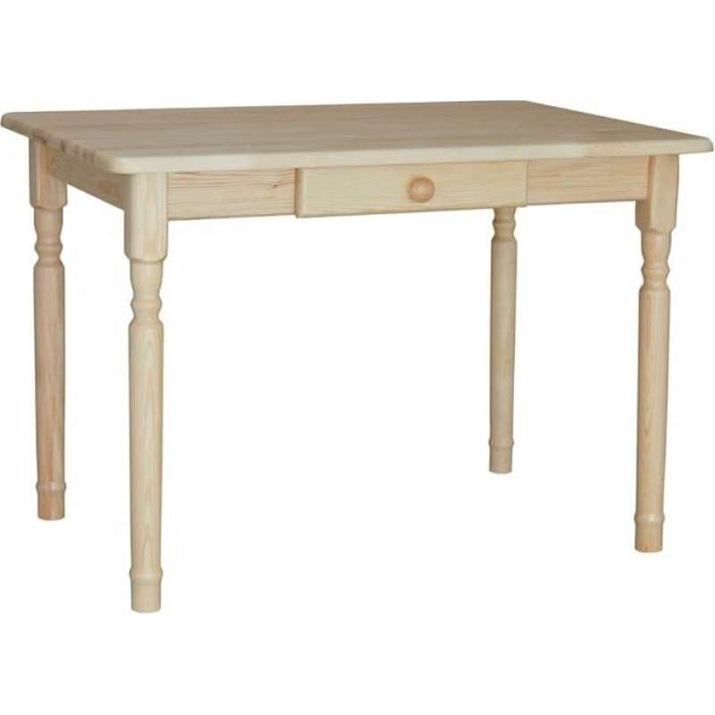 k koma Wooden Dining Table Kitchen Table Drawer Table Solid Pine Restaurant Tables Varnished Pine (50 x 80 cm)