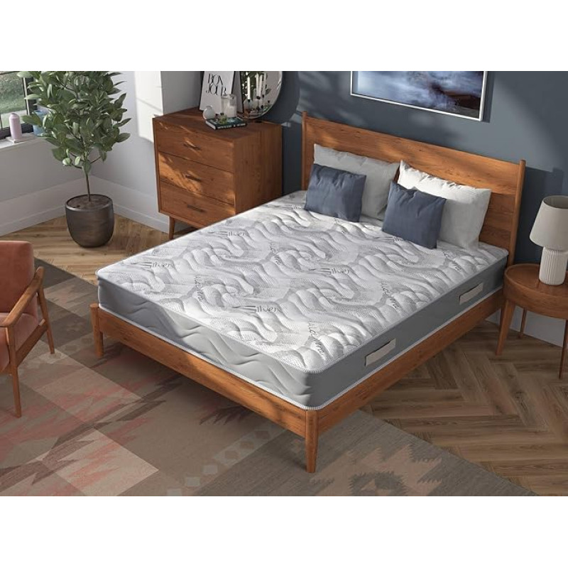 Talamo Italia Ersa Double Mattress, Memory Foam Trioform, Ergonomic Mattress, Mite-Proof and Hypoallergenic, 100% Made in Italy, 160 x 190 x 25 cm