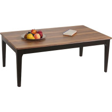 HWC-M55 Coffee Table Solid Wood HDF Laminate Melamine 46 x 120 x 70 cm Sheesham Wood Look Dark Legs