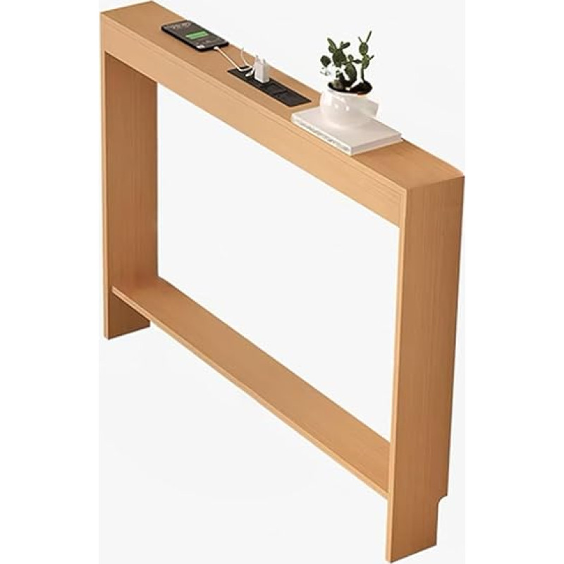 Modern Console Table Entrance Hallway Foyer Narrow Sofa Table Skirting Board Thickened 18mm Behind Couch Table Console Table Decor Entrance Table Wood Design 100x15cm