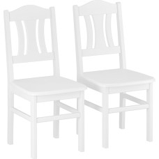Erst-Holz V-90.71-26W Kitchen Chair Solid Wood White Dining Room Chair in Single or Double Pack