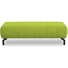 DOMO. collection Cunelli Ottoman Stool Rectangular with Metal Feet 153 x 62 x 45 cm (W x D x H) Green