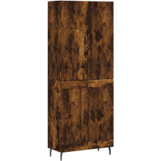 vidaXL Highboard, Sideboard with Lots of Storage Space, Chest of Drawers Cabinet for Living Room, Sideboard, Side Cabinet, Metal Legs, Modern, Smoked Oak Wood Material