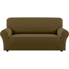 Plain Sofa Seat Cover Big Elasticity Stretch Couch Cover Loveseat Sofa Corner Sofa Lining Furniture Cover 1/2/3/4 Seater Olive 4 Seater (235.300 cm)
