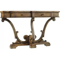 Vickyliou Entrance Table， Rustikaler Eingangstisch aus Massivholz – handgefertigter Bauernschrank mit Stauraum for den Flur,Console Table with Storage