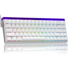 AULA Hero 68 Gaming Keyboard, Mechanical, Hall Effect Magnetic Switch, 0.01 mm Adjustable Actuation, Rapid Trigger, 8K Polling Rate, Side Engraved, 60% RGB Keyboard with Cable, QWERTY (White)