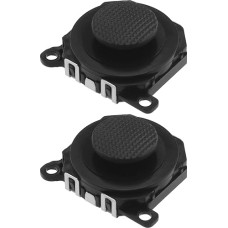 2 Stück 3D-Knopf, Analog, Joystick-Stick, Ersatz kompatibel mit PSP 1000 3D, Analog, Joystick, Bedienknopf aus Kunststoff, Schwarz