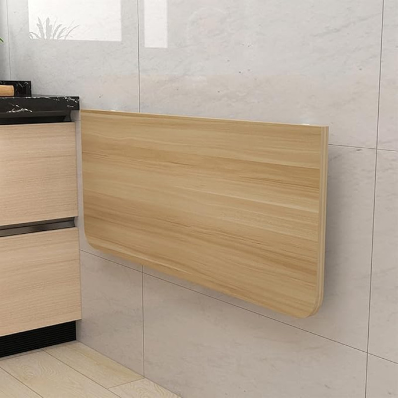 Wandklapptisch, platzsparender Esstisch für Balkon, Küche, Büro, Schreibtisch aus Holz, kompakter Wandtisch, ideal für kleine Räume