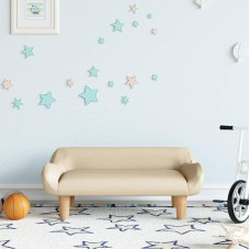 Homgoday Children's Sofa Cream 70 x 40 x 24 cm Fabric Sofa Bed Living Room Couch Sofas for Outdoor Garden Sofa Garden Living Room Patio Outdoor Furniture