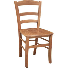 OKAFFAREFATTO MADDALONI Scenic Wooden Dining Chair with Light Walnut Seat