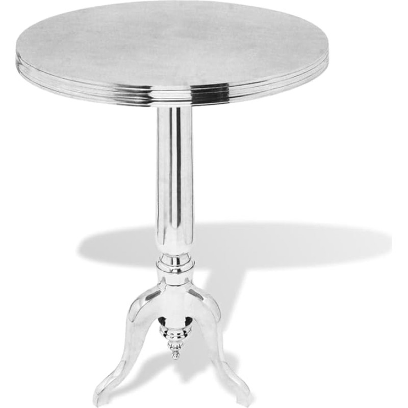 VidaXL Table auxiliaire ronde Aluminium Argenté